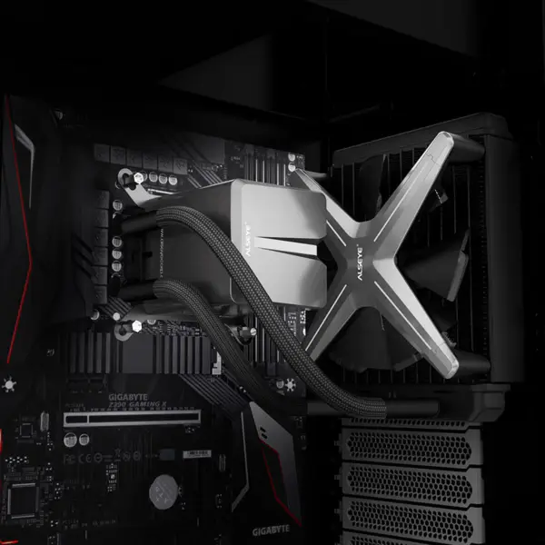 Alseye Xtreme Series X120 Aio Liquid Cooler,Herní Case Cpu Water Cooling,RGB Pc Fan For Lga 775/115x/1366/2011/am2/am3/am4