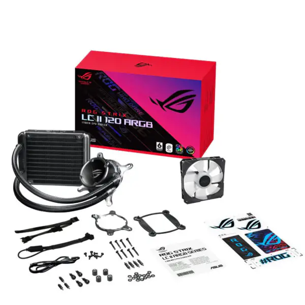 AsUs Rog Strix Lc Ii 120 Argb Integrovaný chladič vodního chlazení Procesor Asetek Chlazení procesoru