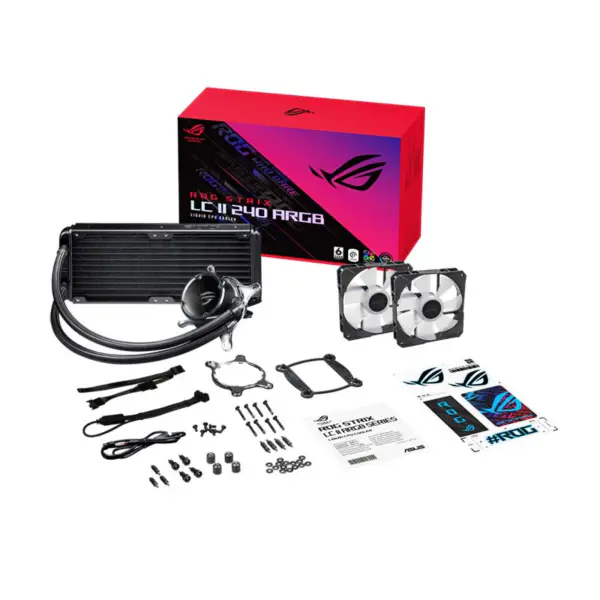 AsUs Rog Ryujin Ii 240 Argb 2fans Integrovaný chladič vodního chlazení 12. generace Chlazení procesoru Asetek