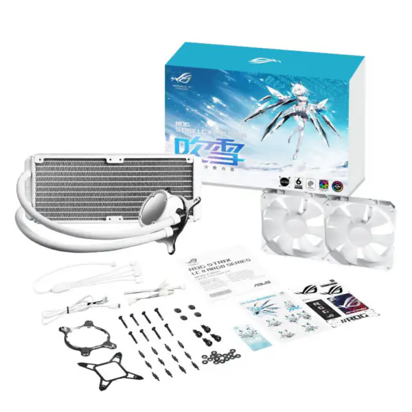 AsUs Rog Strix Lc Ii 240 Argb White Edition 2 ventilátory Integrovaný ventilátor vodního chlazení procesoru