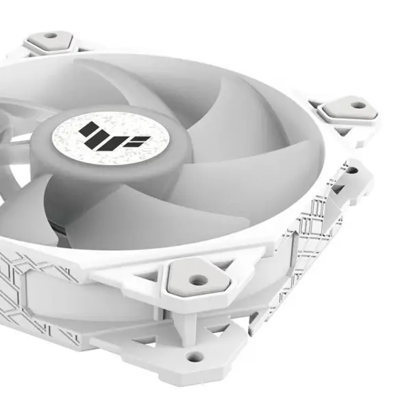 AsUs Tuf Gaming White Heroic Light Tf120 Chassis Fan 3 Pcs Argb Fan With Lighting Effect Controller Tuf Gaming Tf120 Argb 3v1